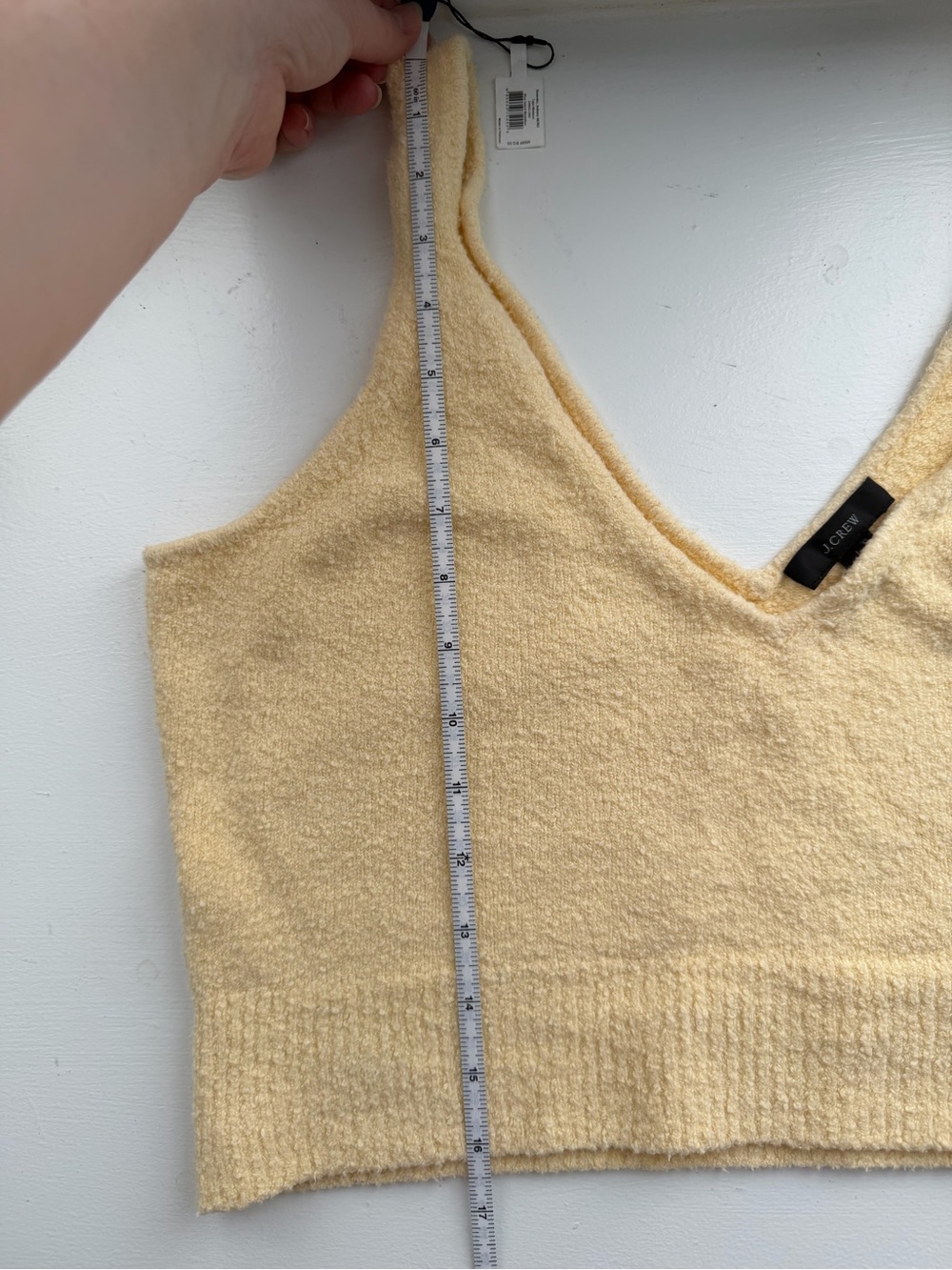 J.Crew Butter Yellow Boucle Crop Tank Top - Picture 4 of 10
